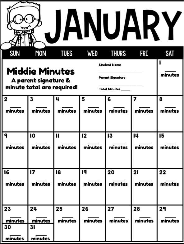 January Middie Minutes