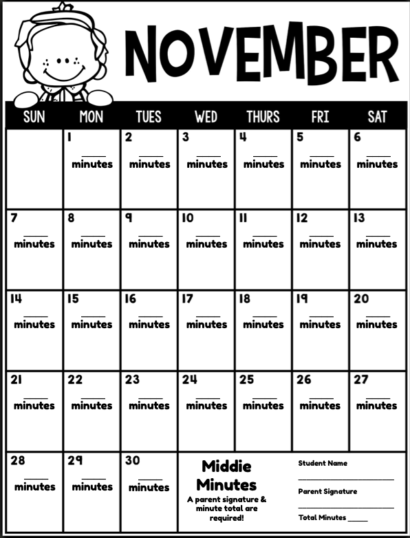 November Middie Minutes