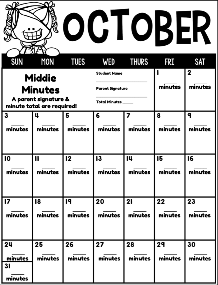 October Middie Minutes